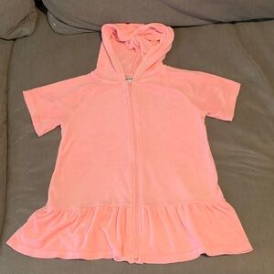 Old Navy Pink Hooded Short-Sleeve Swim Coverup